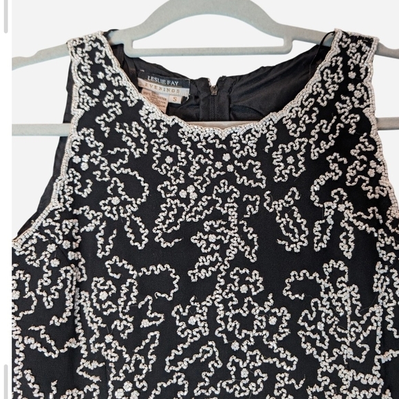 Chic Black and White Beaded Women's Blouse - Picture 3 of 10